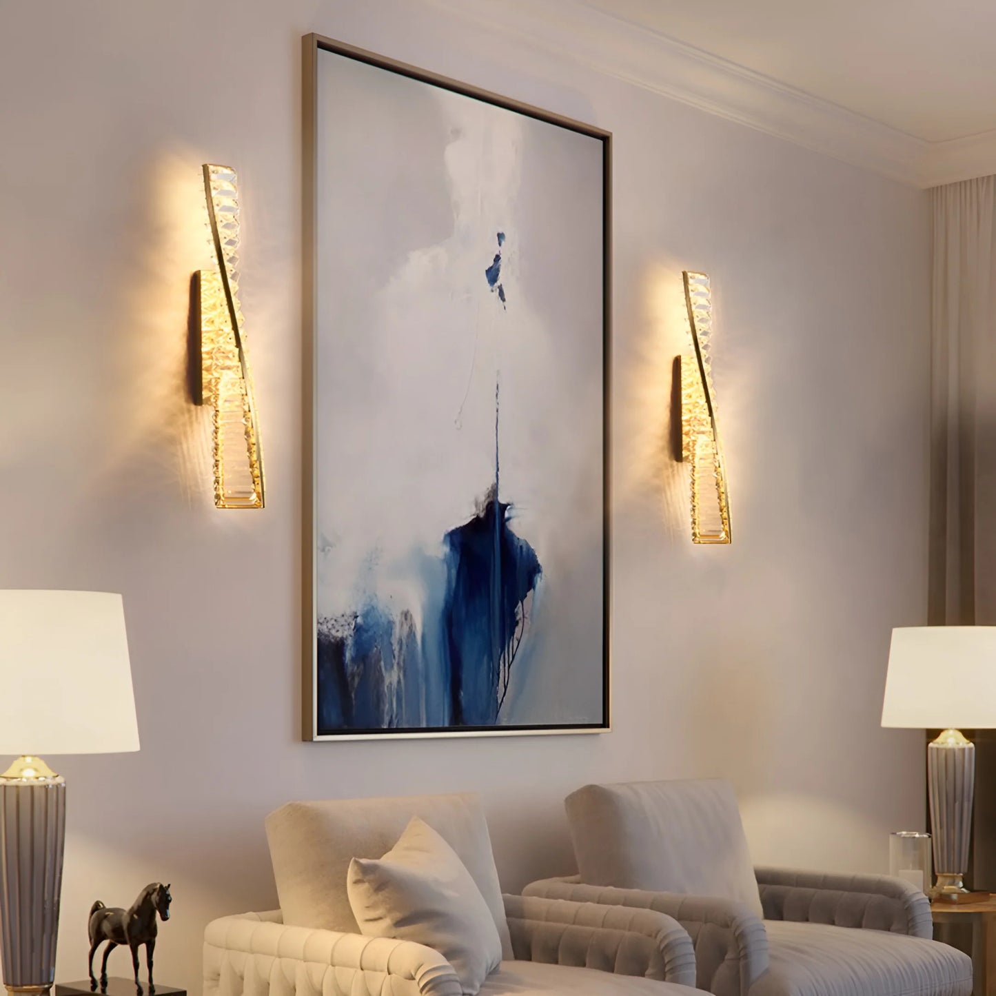 Lámpara de pared de cristal hélice doble de ADN