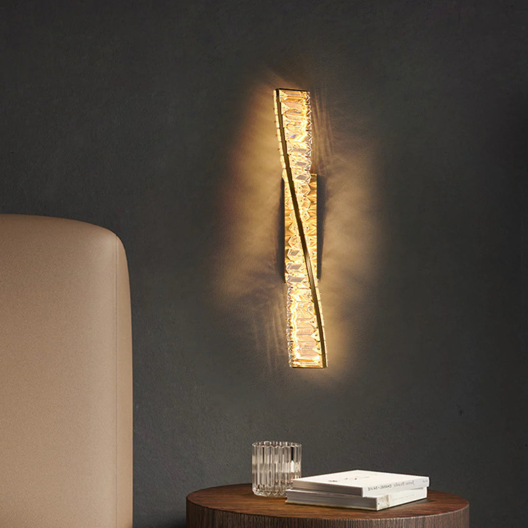 Lámpara de pared de cristal hélice doble de ADN