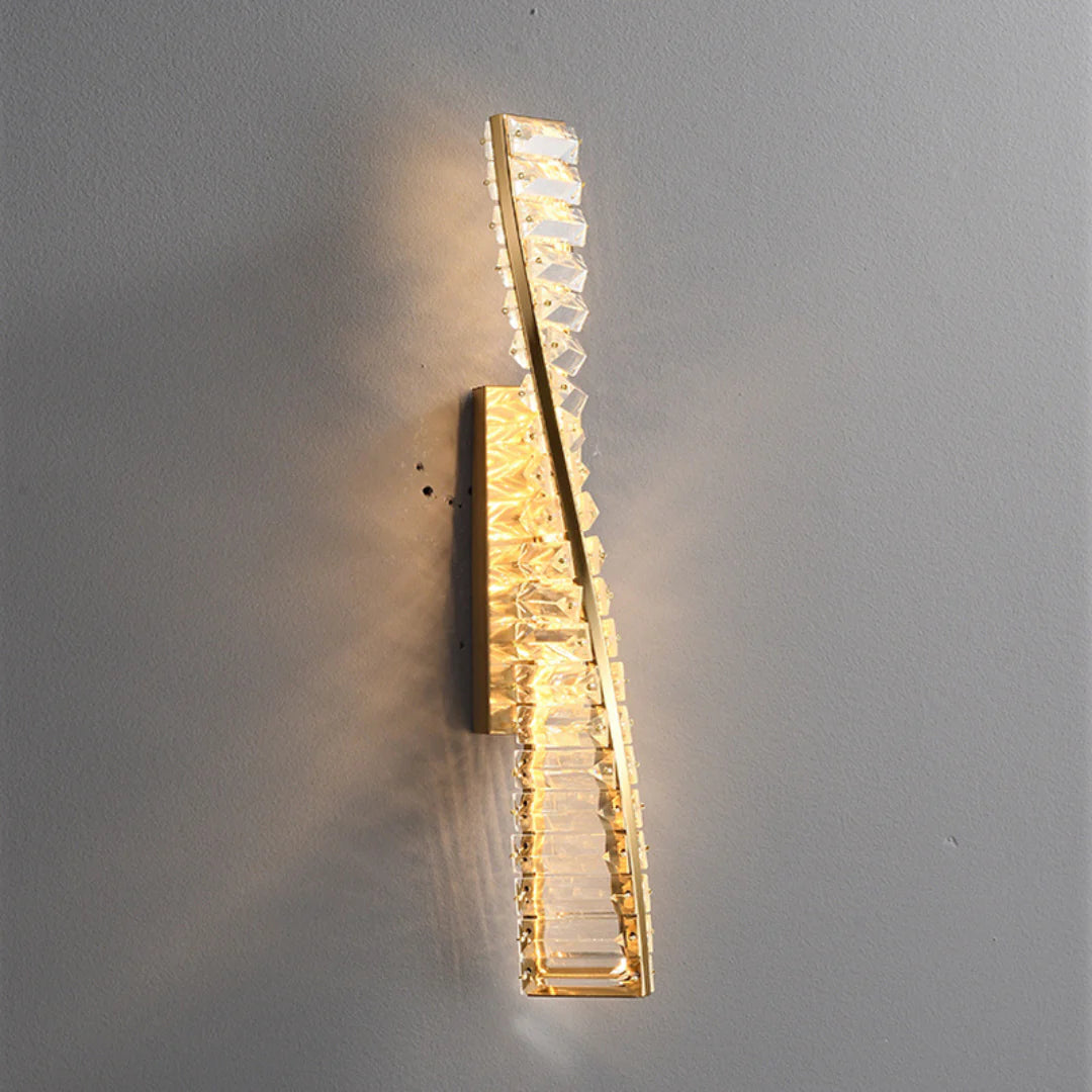 Lámpara de pared de cristal hélice doble de ADN