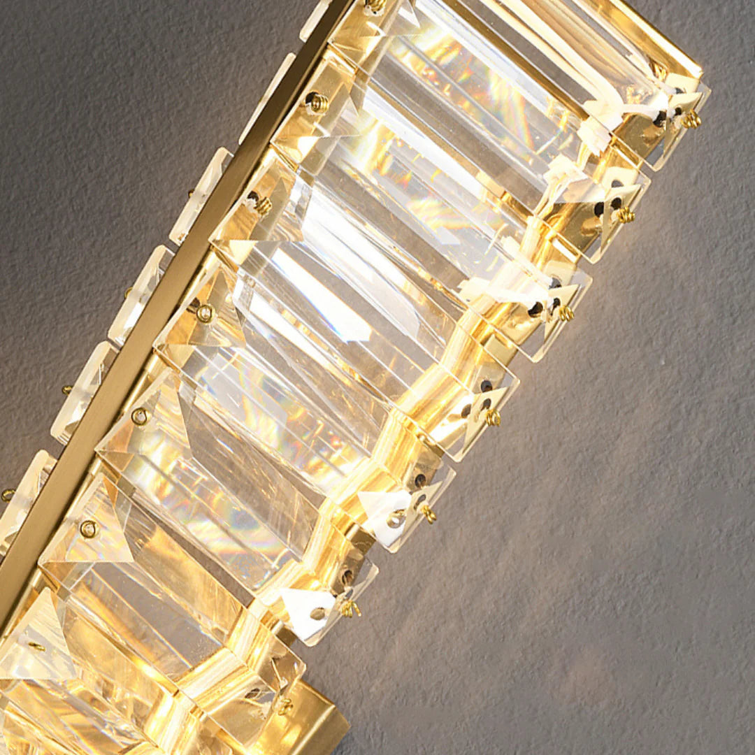 Lámpara de pared de cristal hélice doble de ADN
