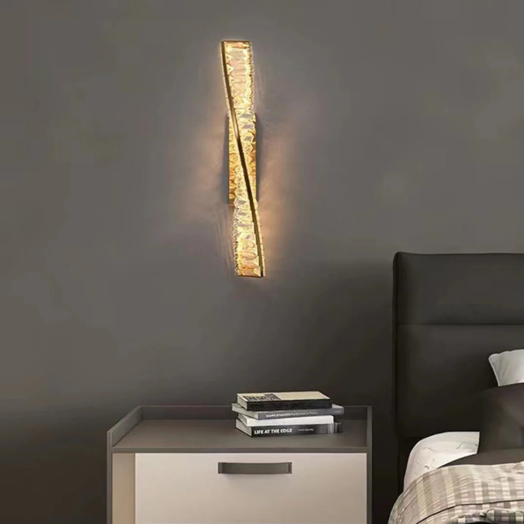 Lámpara de pared de cristal hélice doble de ADN