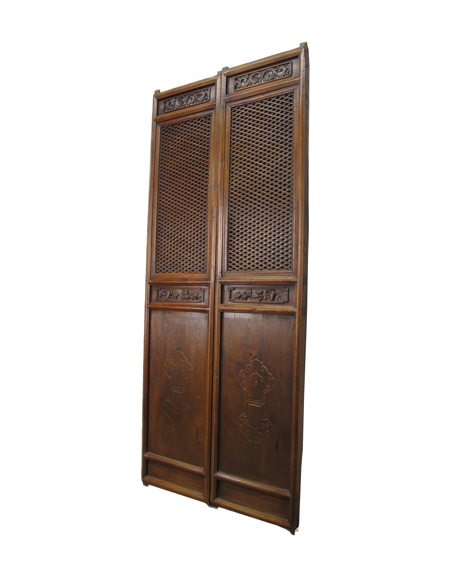 Par de hermosos paneles de puertas con celosías