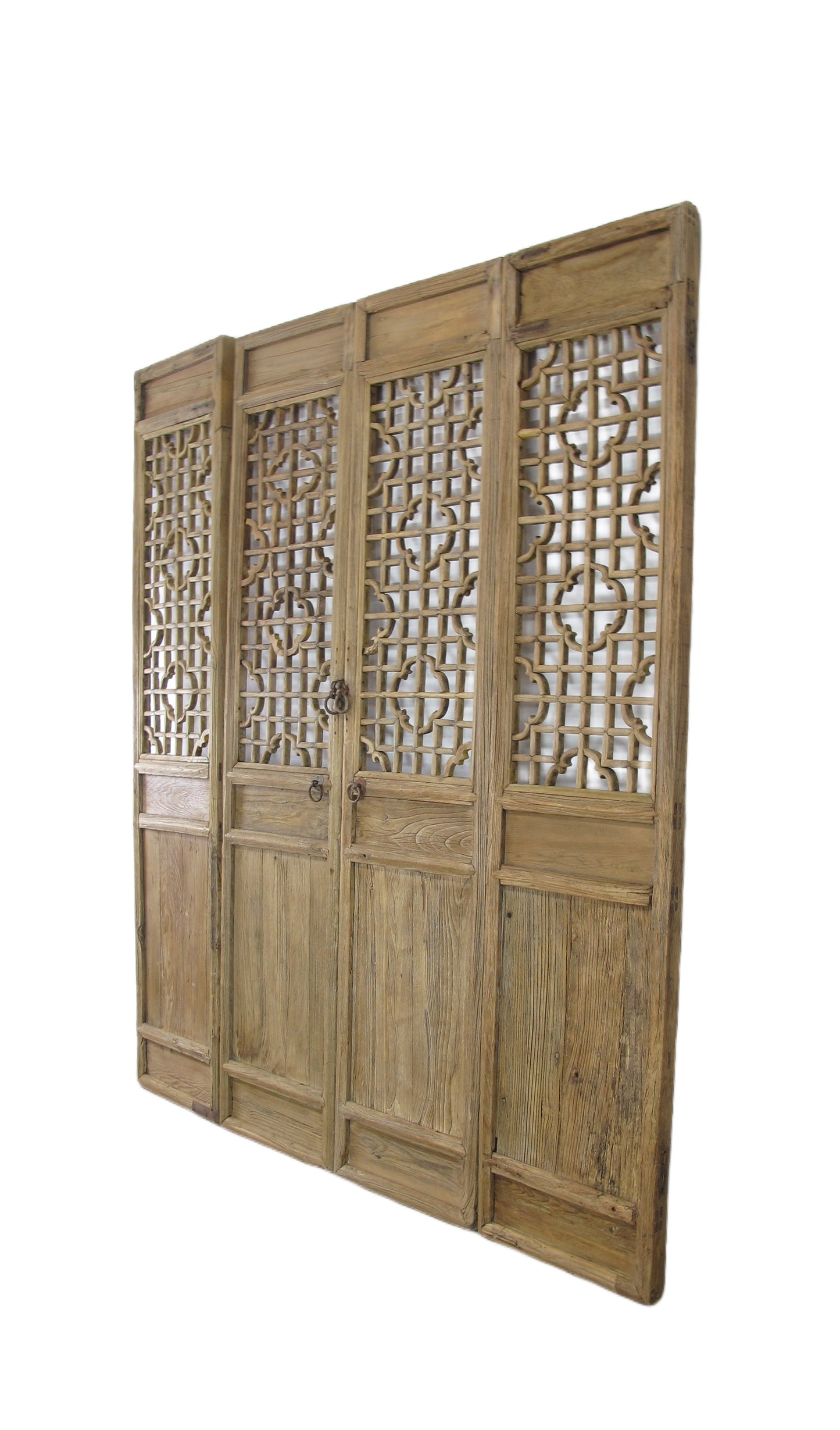 Juego de 4 paneles antiguos de malla para puerta de granero