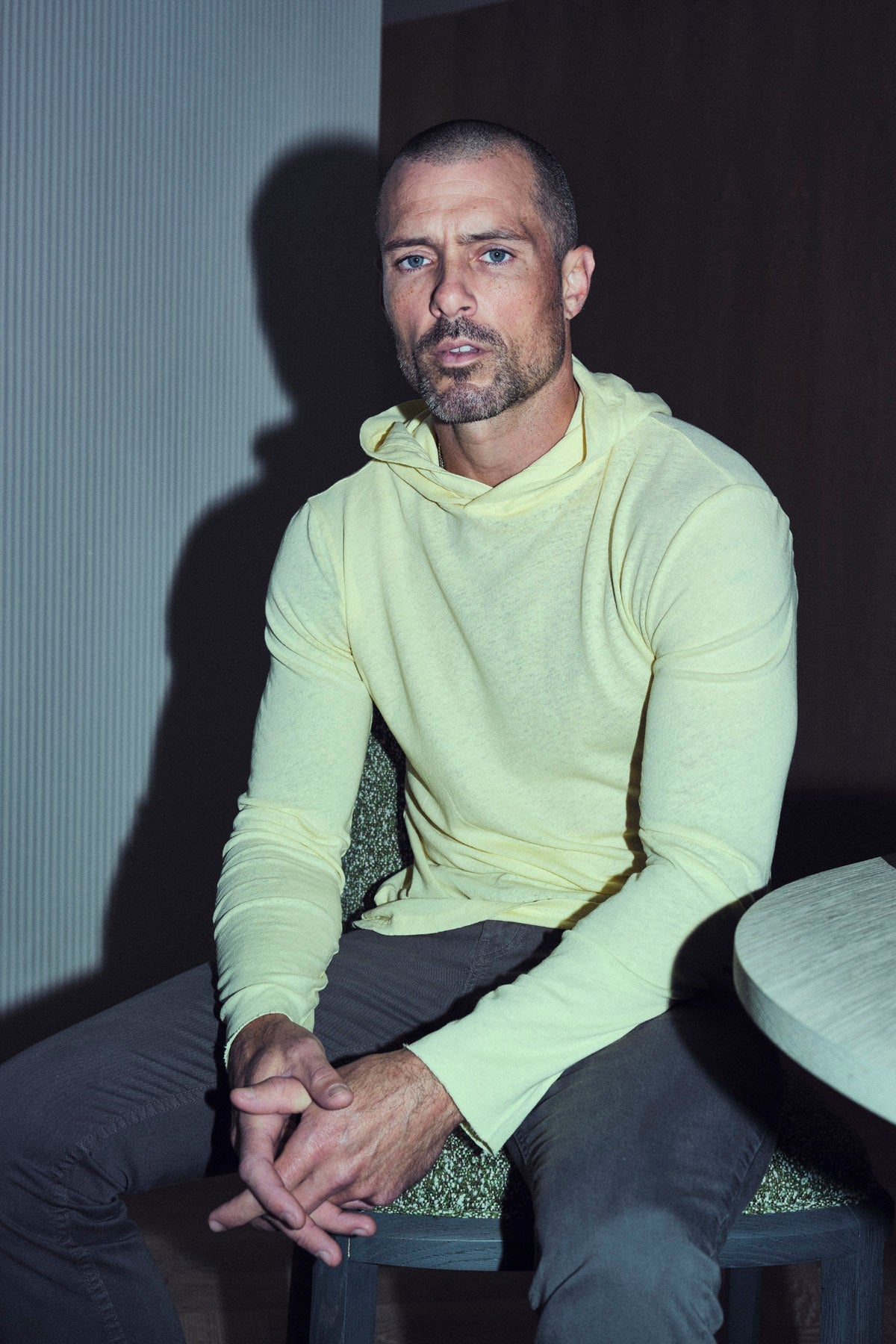 Sudadera con Capucha de Manga Larga de Lino para Hombre