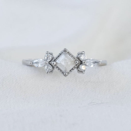 Dainty Square and Marquise Ring