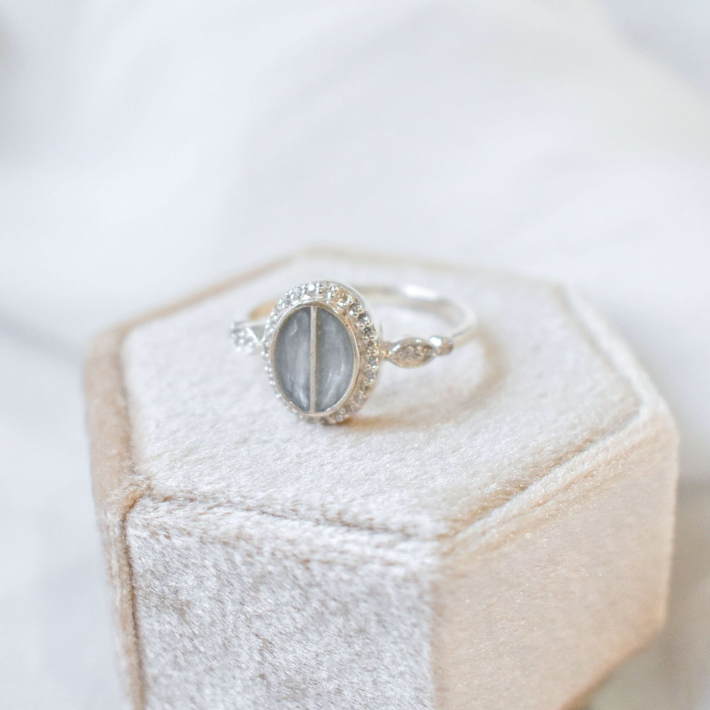 Split Stone Oval Ring