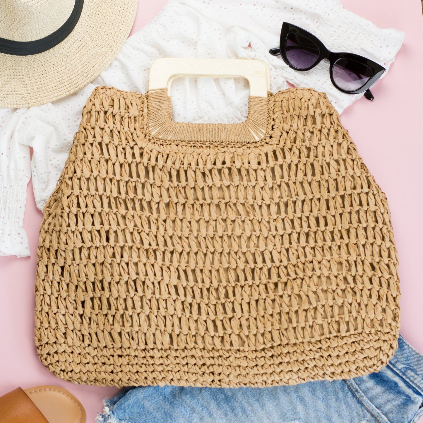 Bolso de paja extragrande