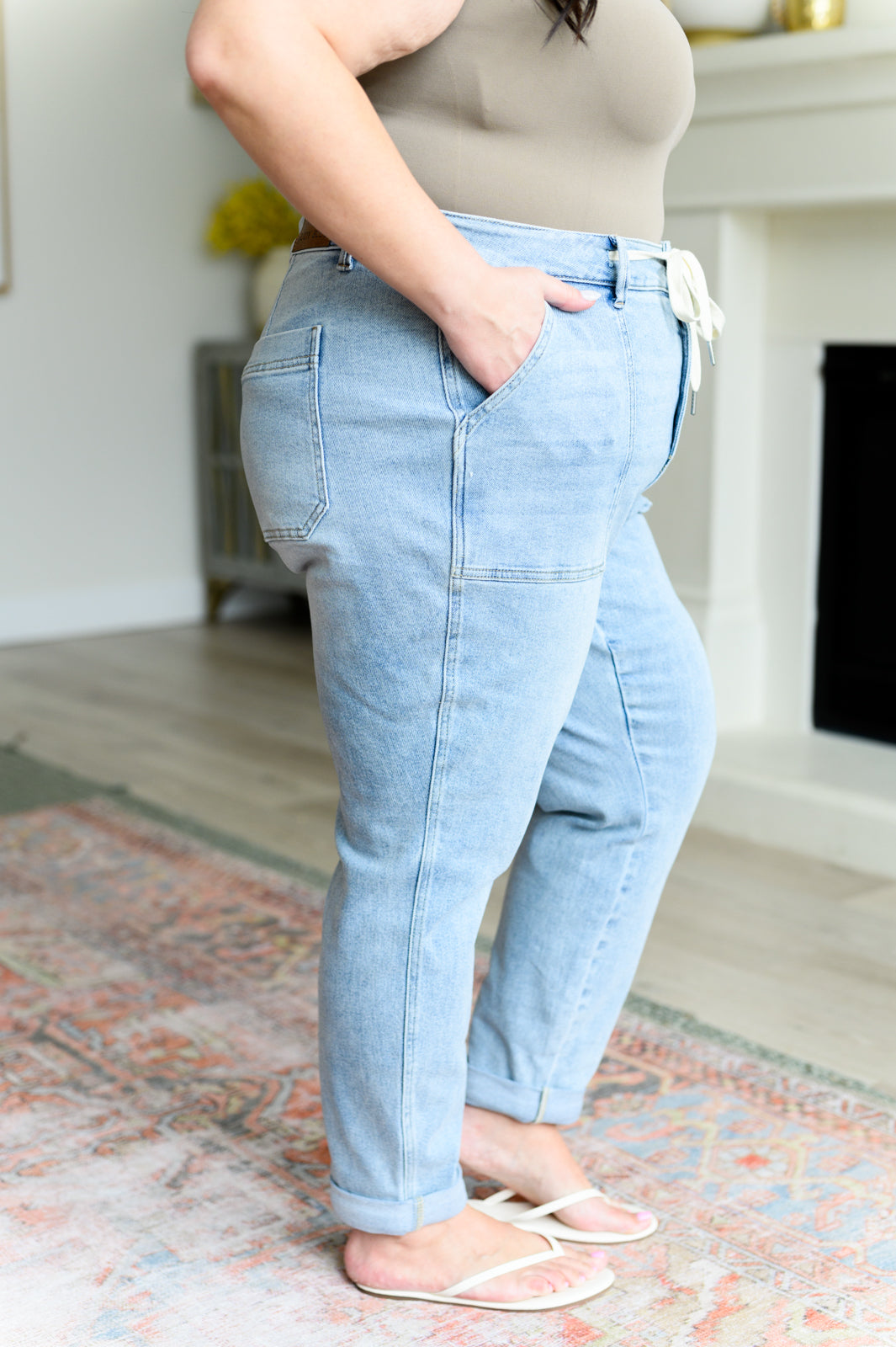 Pantalón jogger de mezclilla vintage Cooper High Rise
