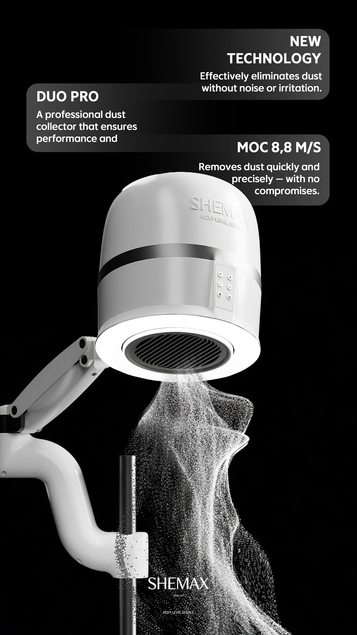 SHEMAX Duo Pro Professional Nail Dust Collector