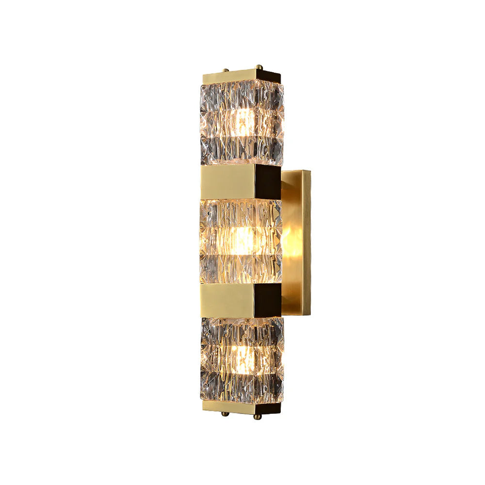Lámpara de pared de lujo Dacio Golden Crystal