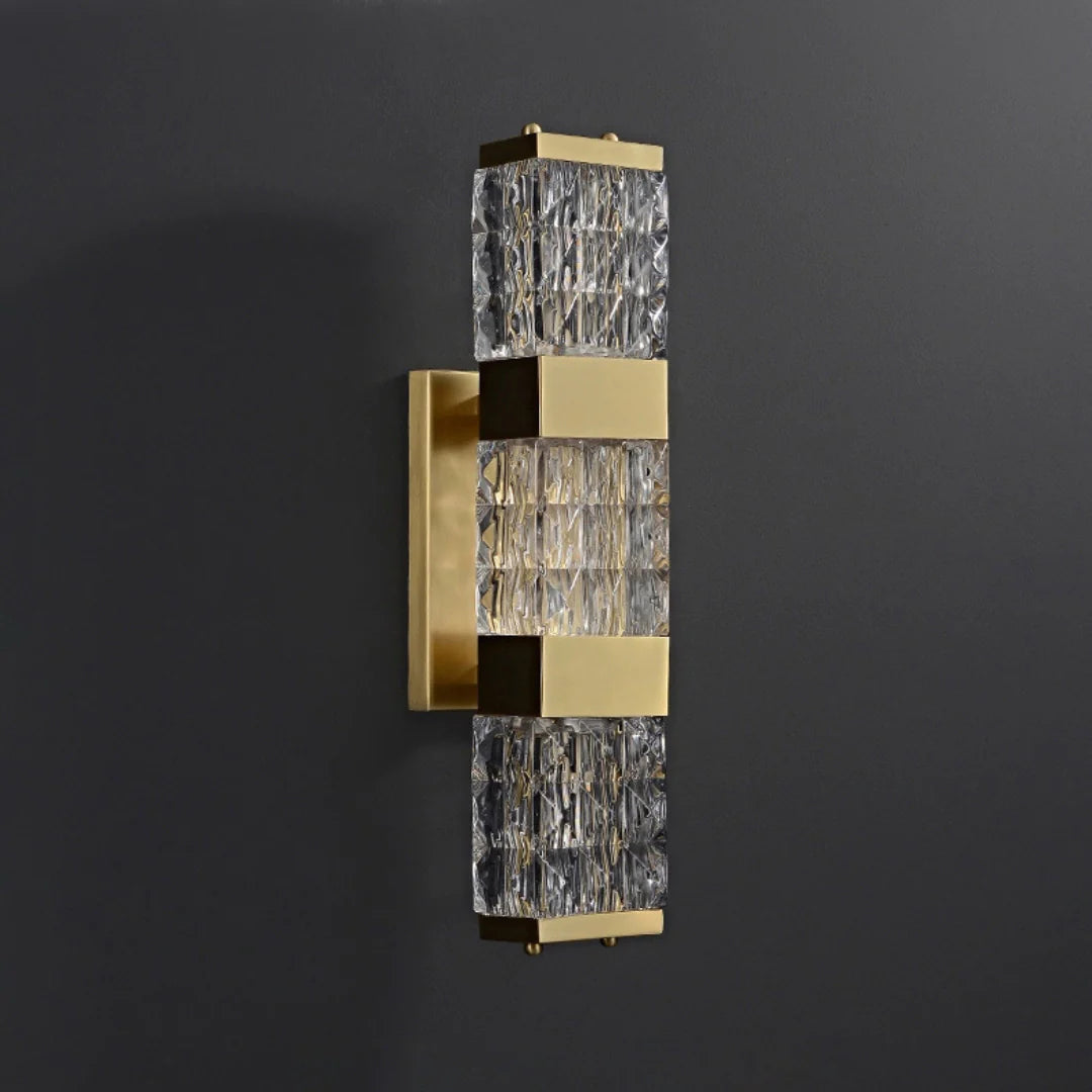 Lámpara de pared de lujo Dacio Golden Crystal