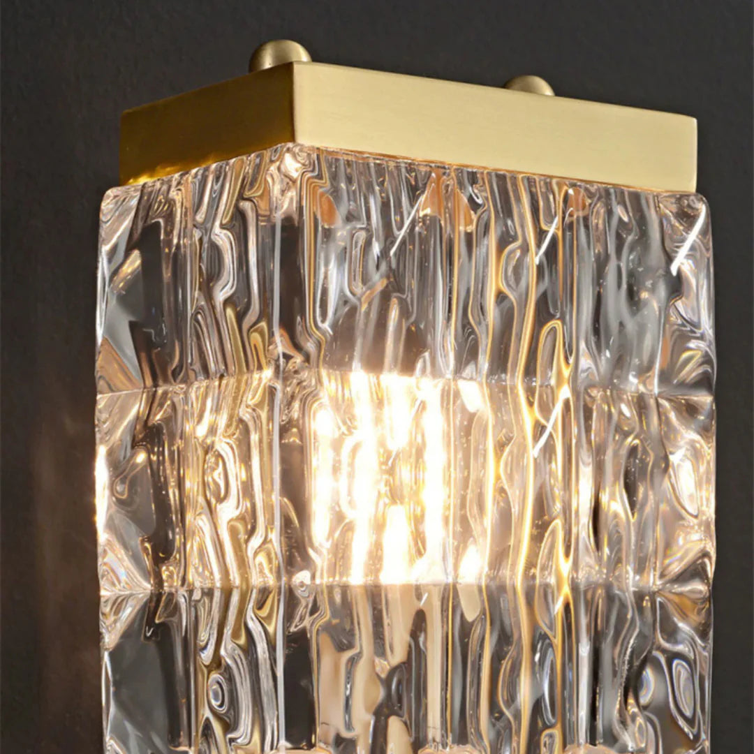 Lámpara de pared de lujo Dacio Golden Crystal