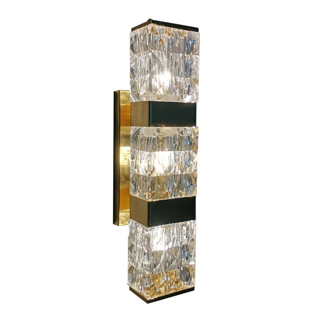 Lámpara de pared de lujo Dacio Golden Crystal