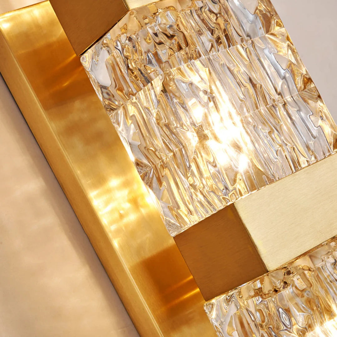 Lámpara de pared de lujo Dacio Golden Crystal
