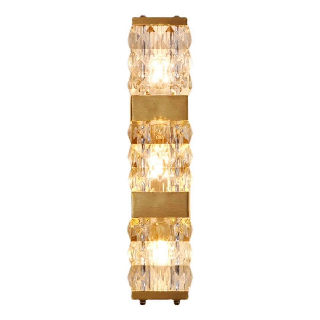 Lámpara de pared de lujo Dacio Golden Crystal