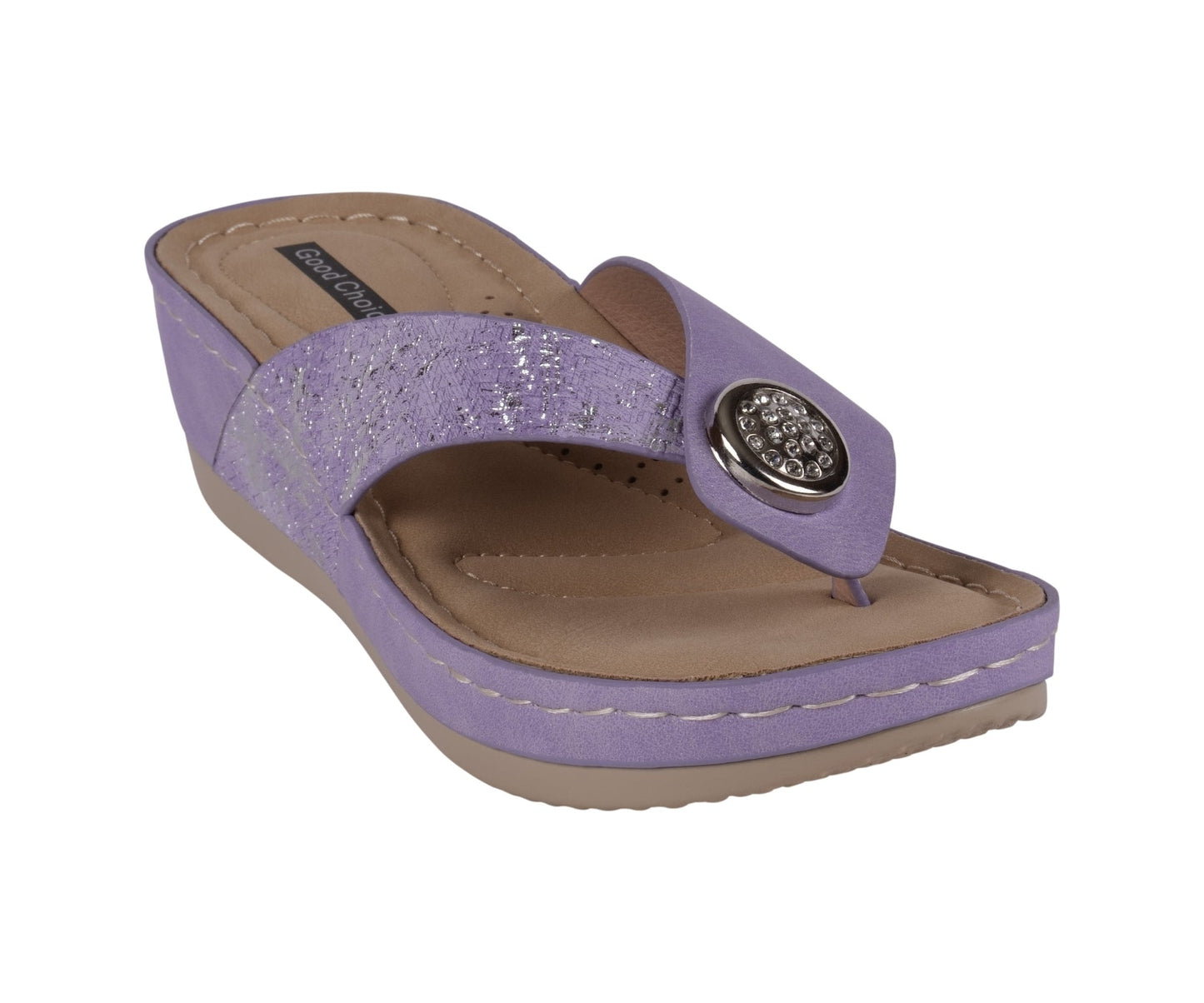 Sandalias de cuña Dafni Lilac para mujer