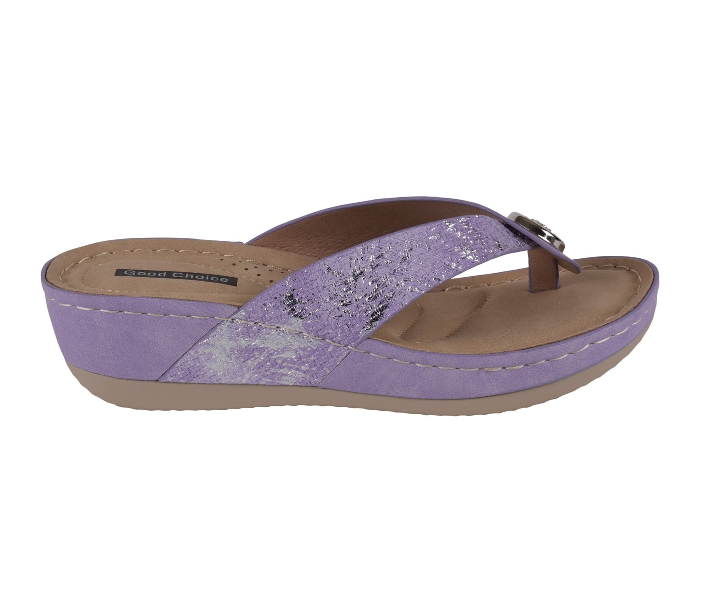 Sandalias de cuña Dafni Lilac para mujer
