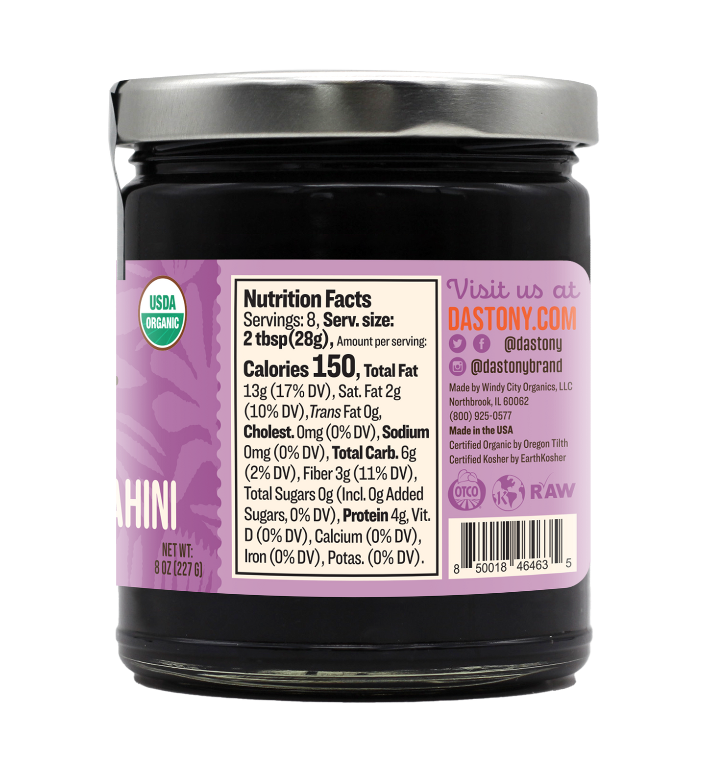Organic Raw Black Sesame Seed Butter