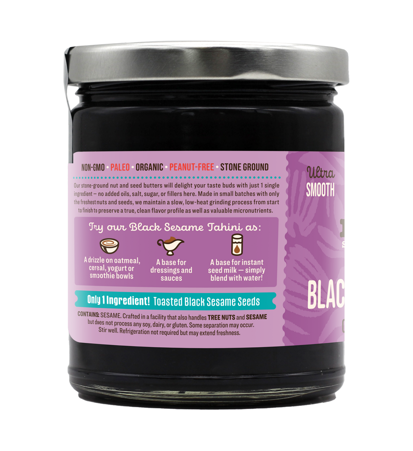 Organic Raw Black Sesame Seed Butter