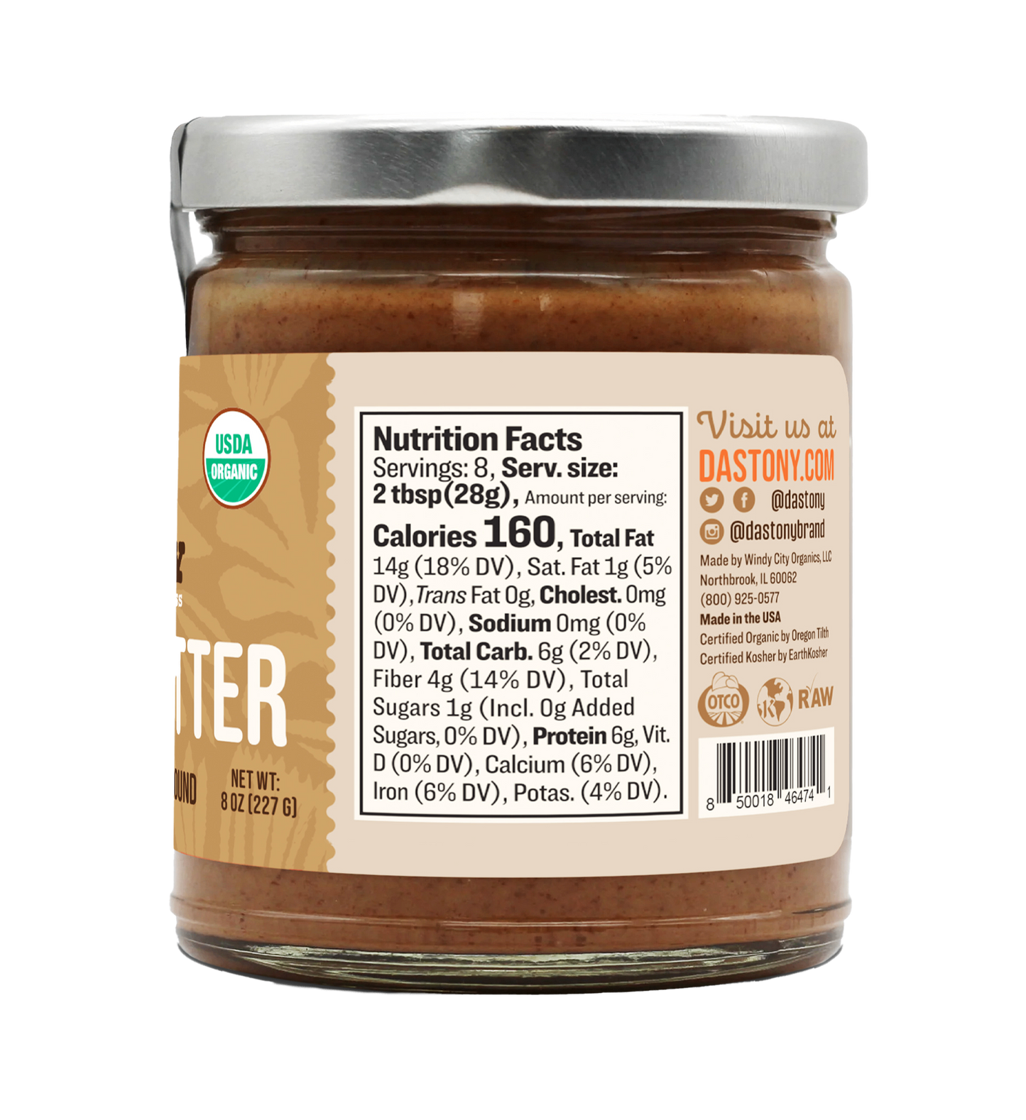 Organic Raw Almond Butter
