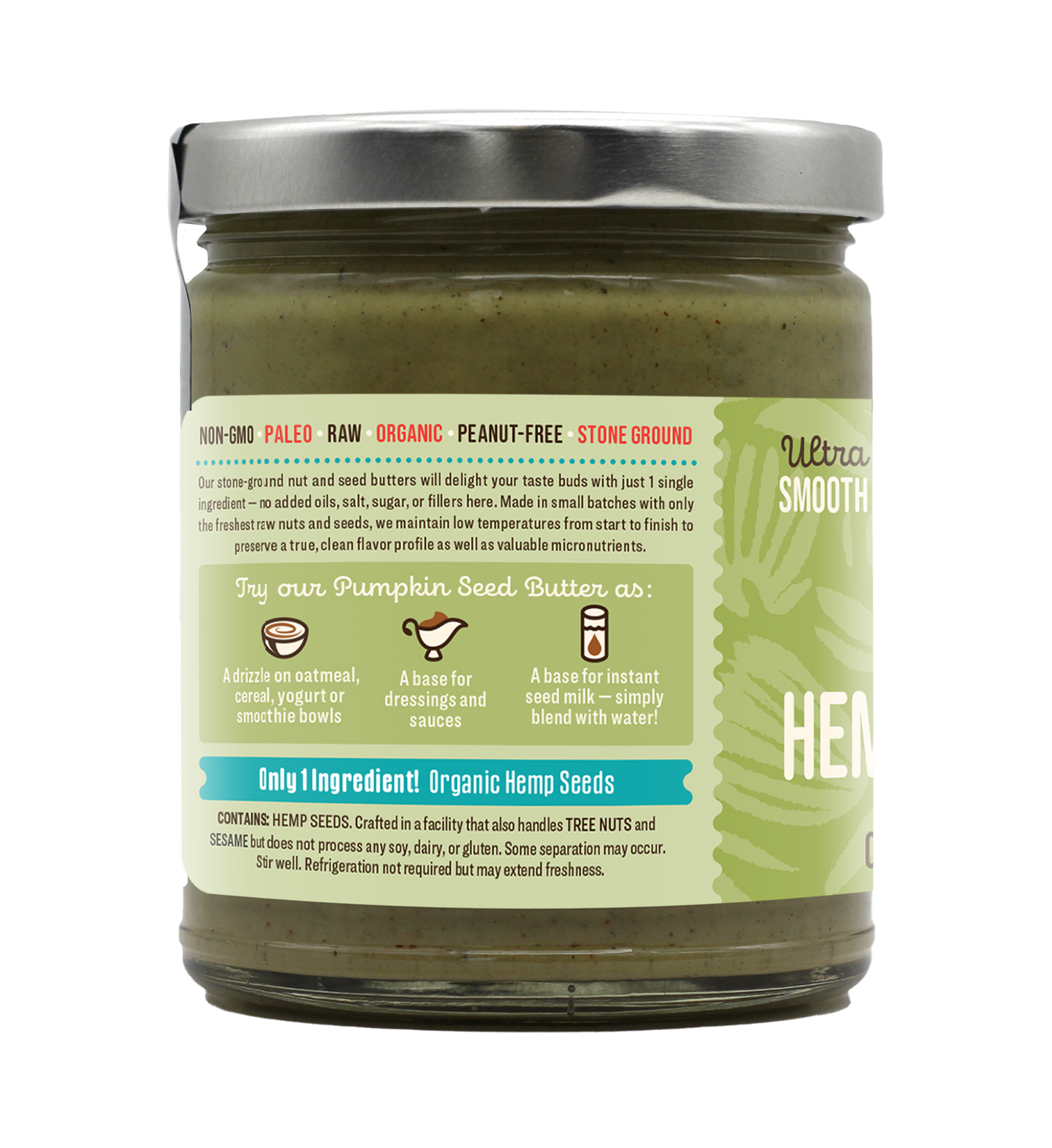 Organic Raw Hemp Seed Butter