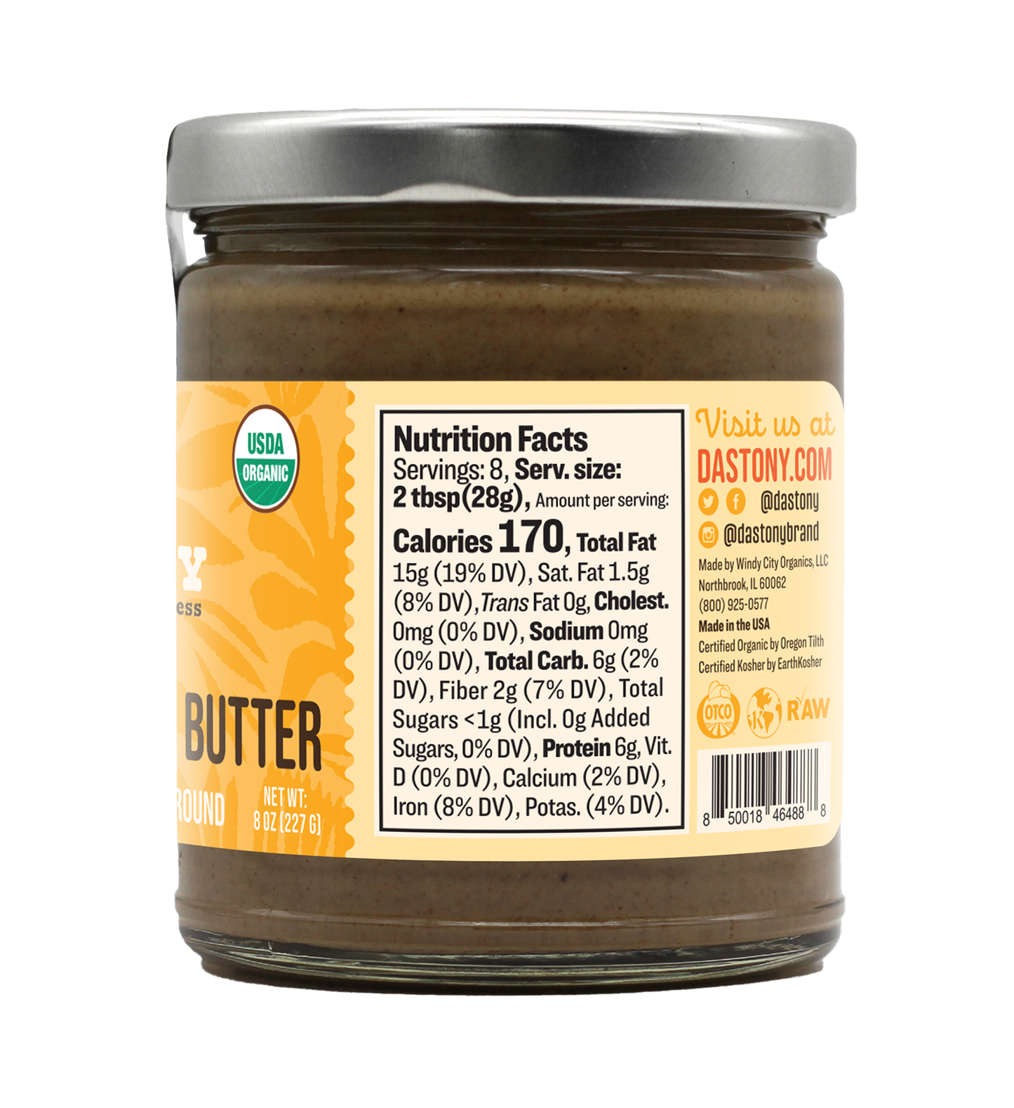 Organic Raw Sprouted Sunflower Seed Butter