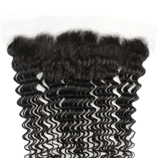 Frontal de cabello humano Deep Wave 13x4 HD Lace