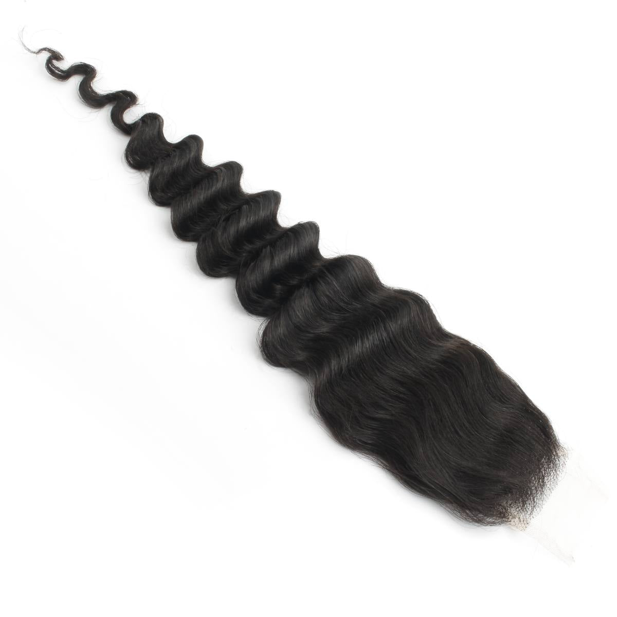 Cierre de cabello humano con encaje HD de 2x6 y ondas profundas