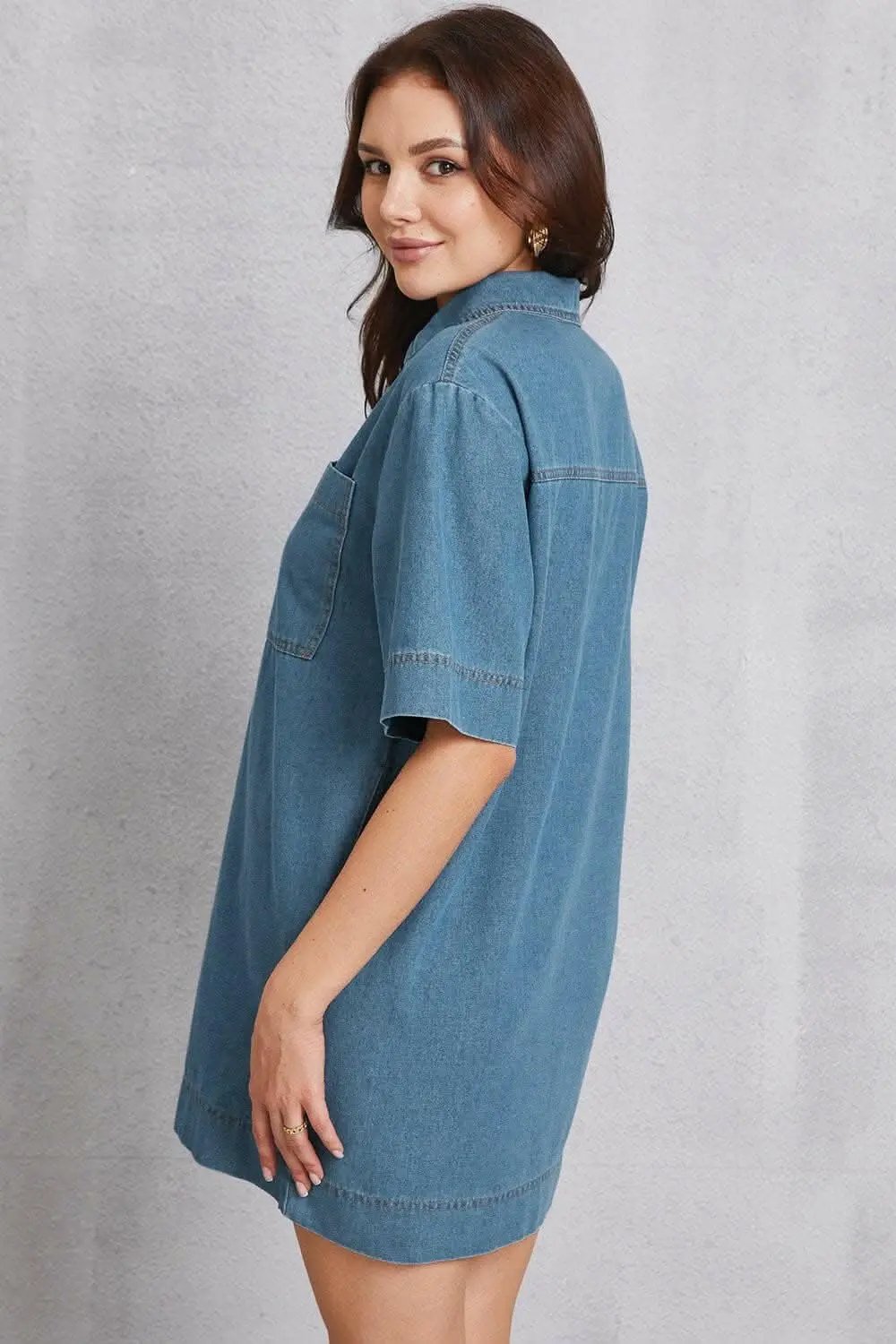 Pants Trendsi Jeans & Denim Denim mini dress with pockets