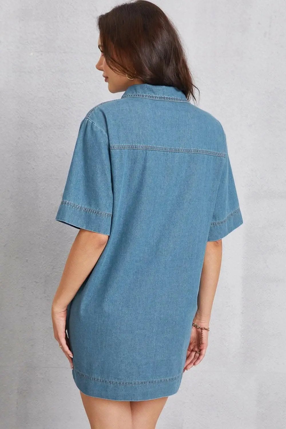 Pants Trendsi Jeans & Denim Denim mini dress with pockets
