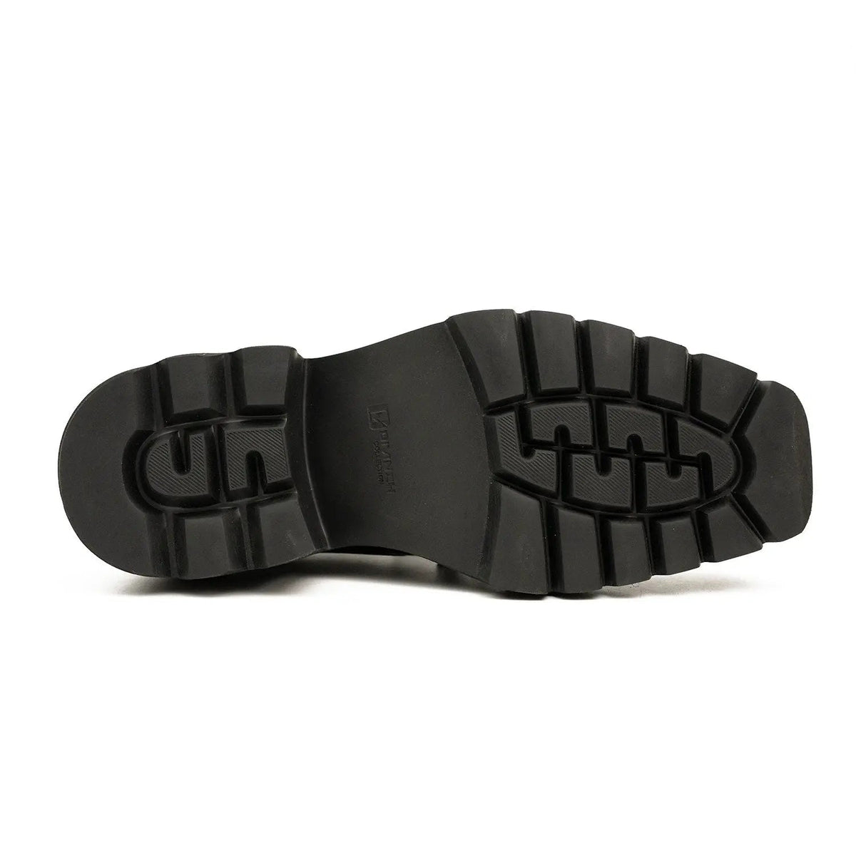 Black Lizard-Embossed Cow Leather Derby Shoes