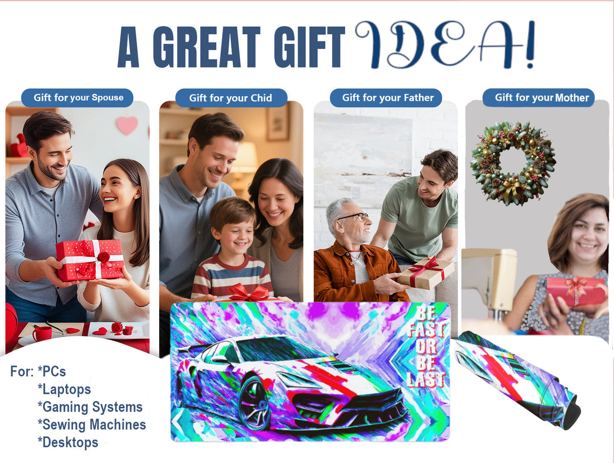 Be Fast Or Be Last Sports Car 40" x 20" Mousepad Desk Mat