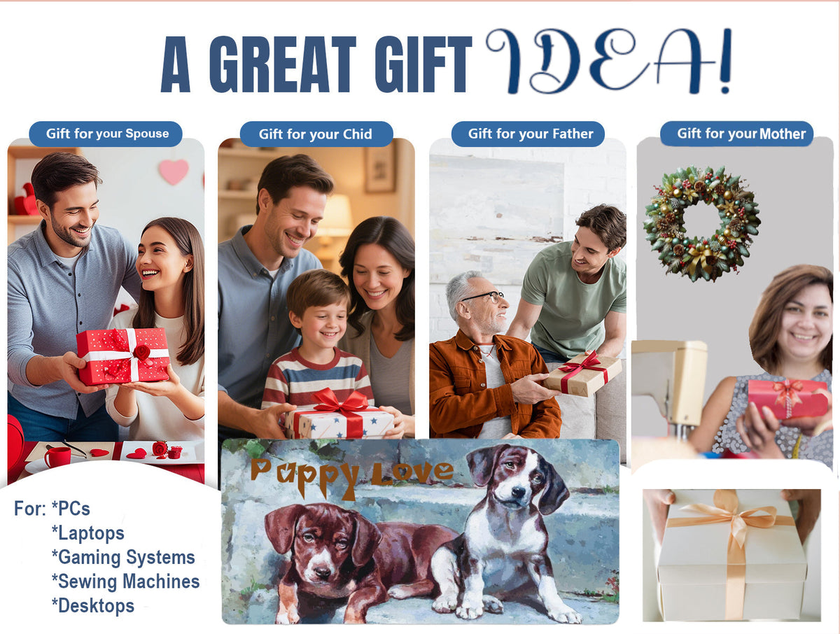 Puppy Love Cute Puppies 40" x 20" Desk Mat