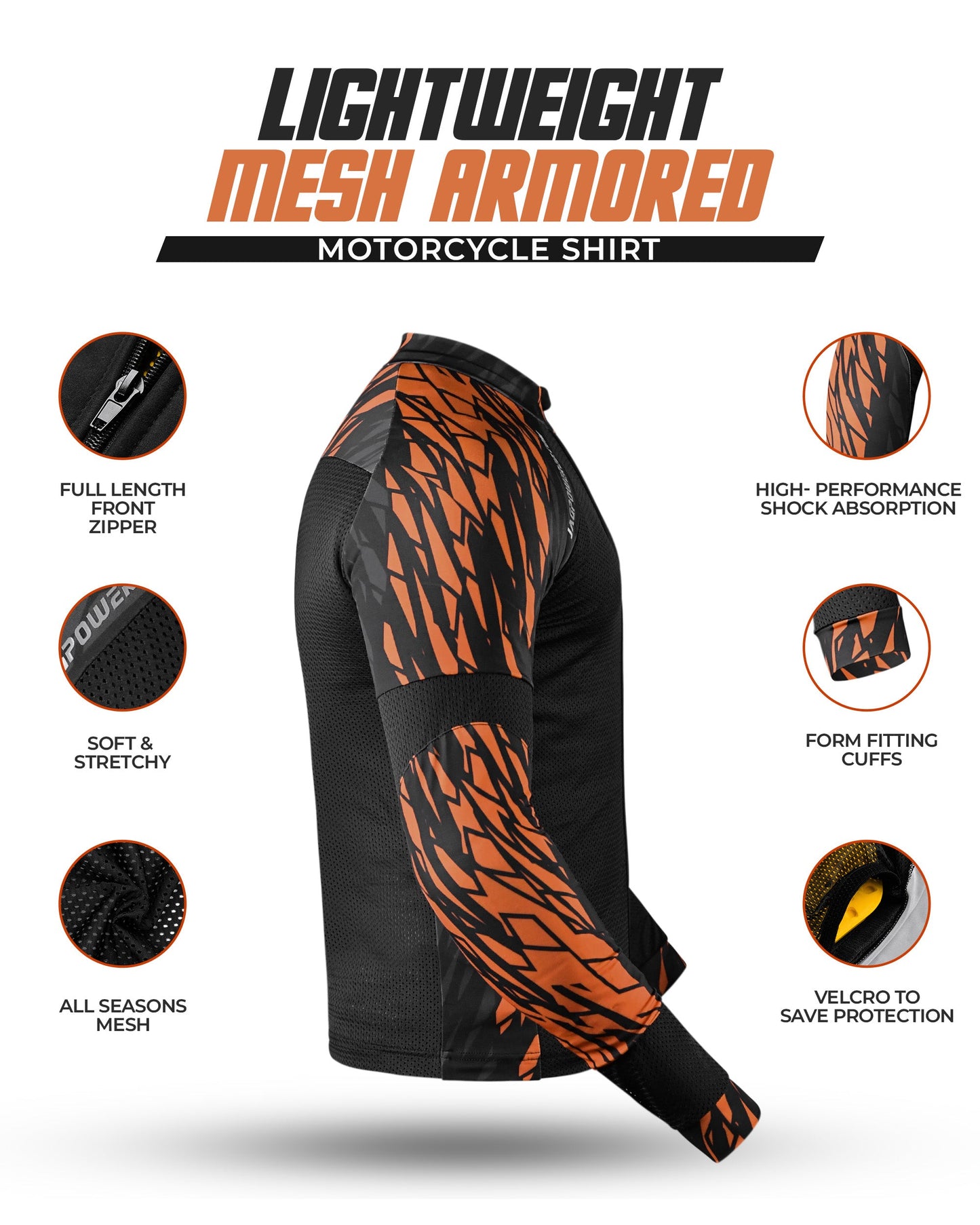 Camiseta de moto JAG | Protección con certificación CE