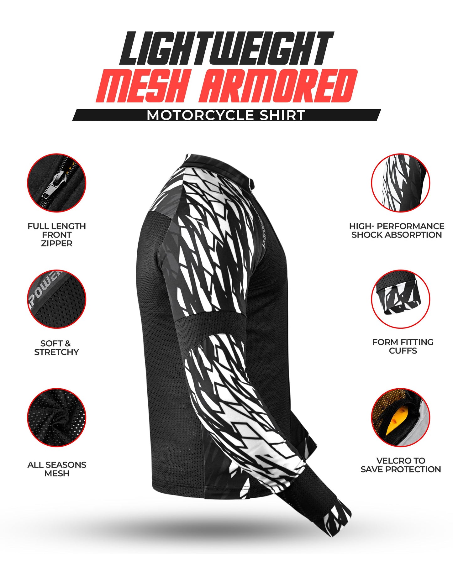 Camiseta de moto JAG | Protección con certificación CE