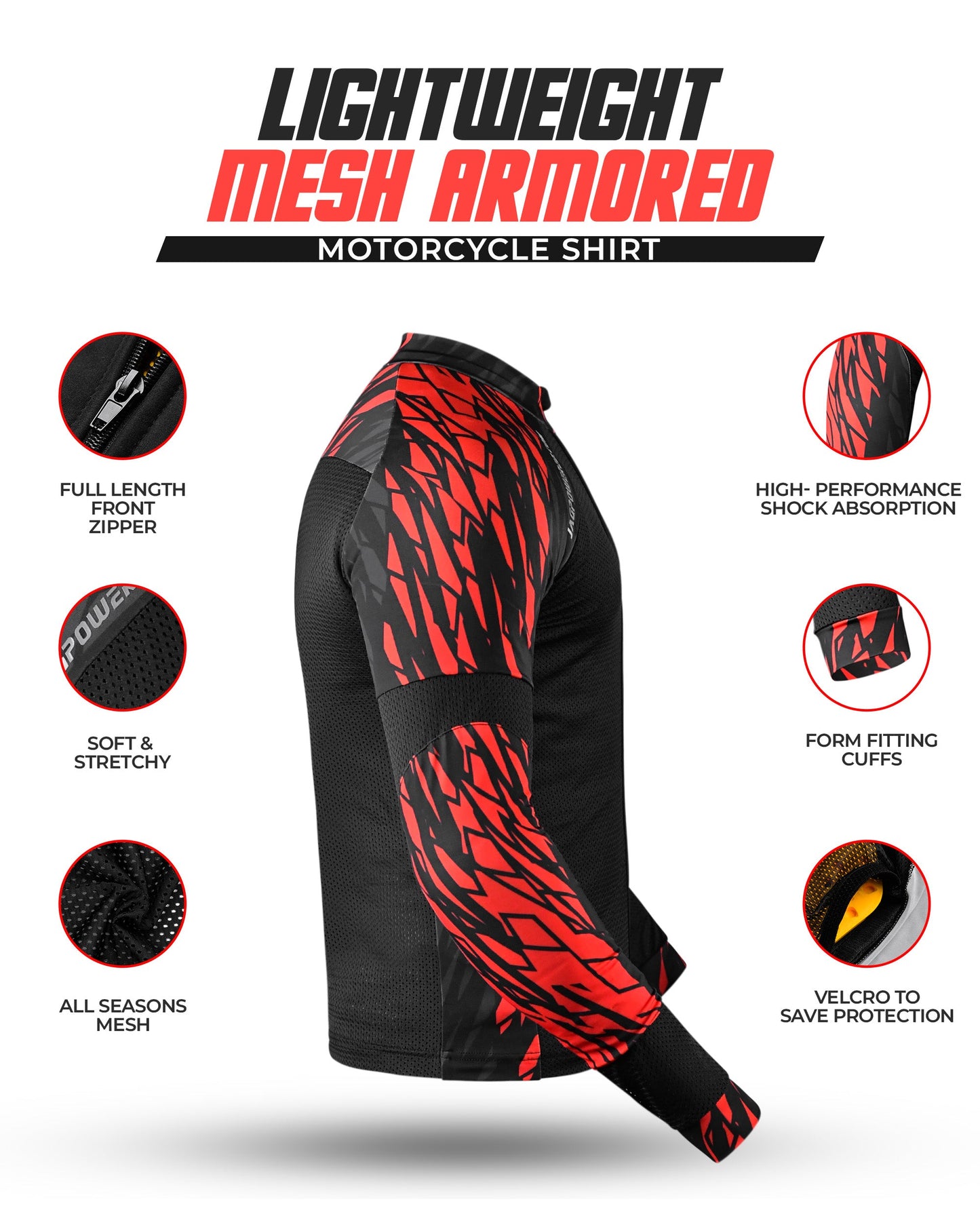 Camiseta de moto JAG | Protección con certificación CE