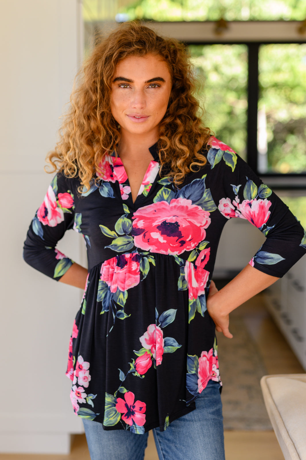 Top floral Dando lo mejor de mí