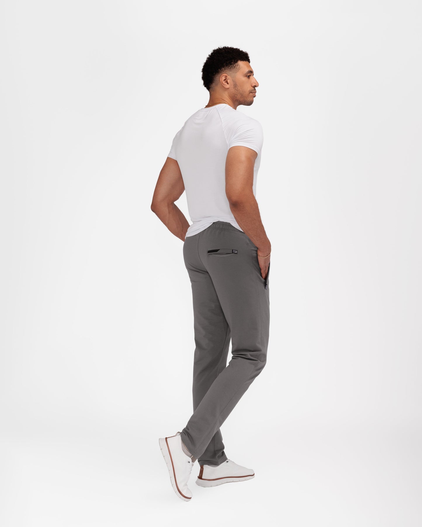 Pantalones de chándal deportivos de comodidad diaria - Ajuste cónico (talla alta)