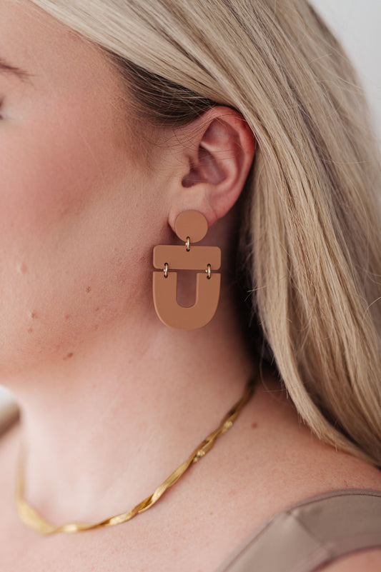 Aretes Dreamboat en Marrón