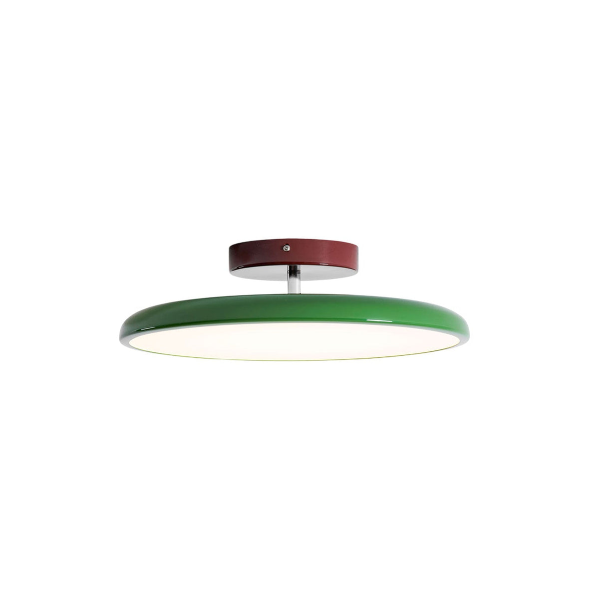 Orbitra | Flush Mount LED Ceiling Light with Swivel Arm, Dimmable Beige or Green Fixture