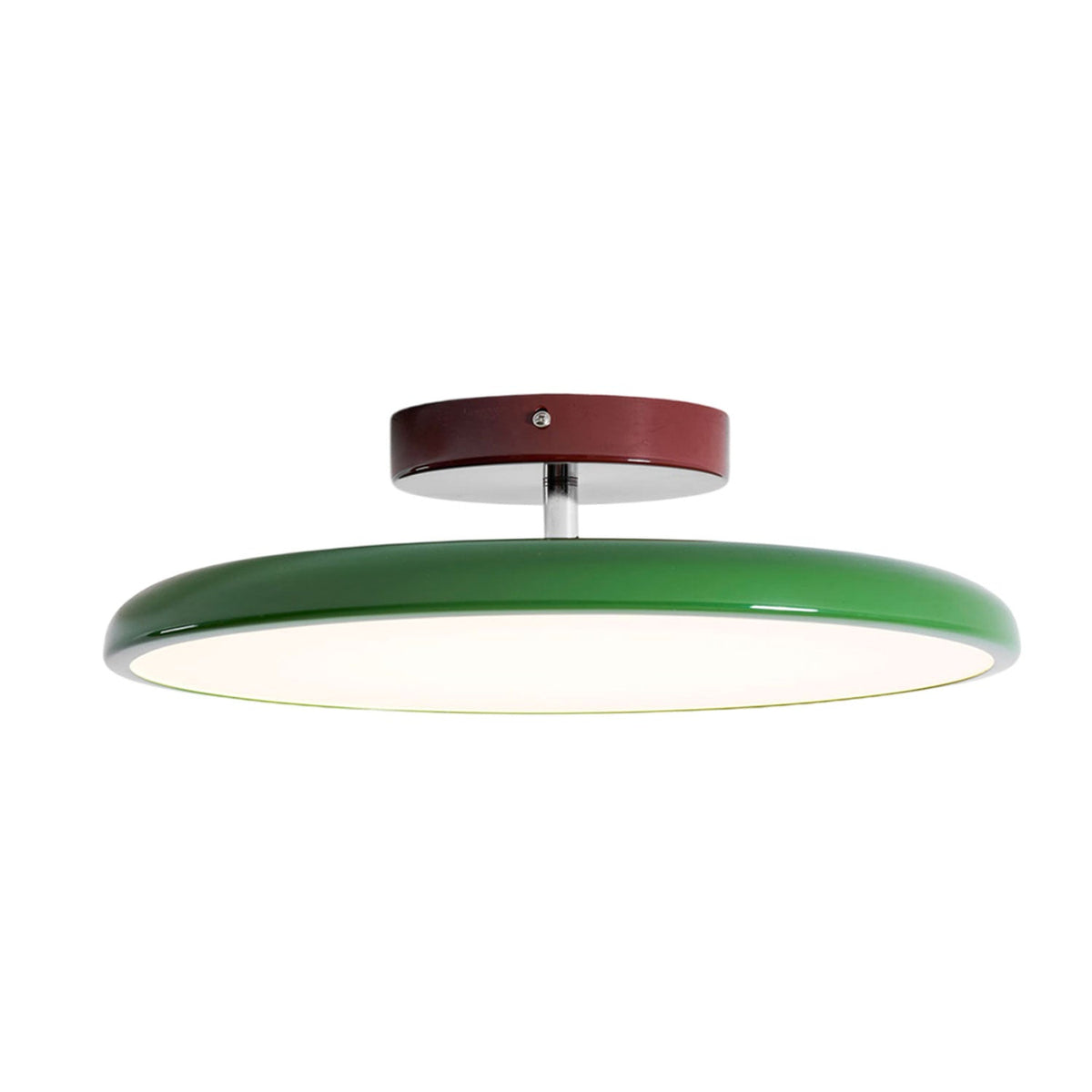 Orbitra | Flush Mount LED Ceiling Light with Swivel Arm, Dimmable Beige or Green Fixture