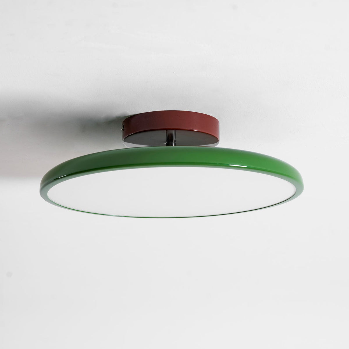 Orbitra | Flush Mount LED Ceiling Light with Swivel Arm, Dimmable Beige or Green Fixture