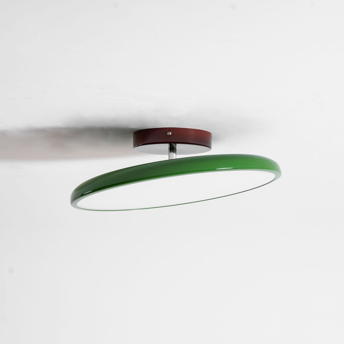 Orbitra | Flush Mount LED Ceiling Light with Swivel Arm, Dimmable Beige or Green Fixture