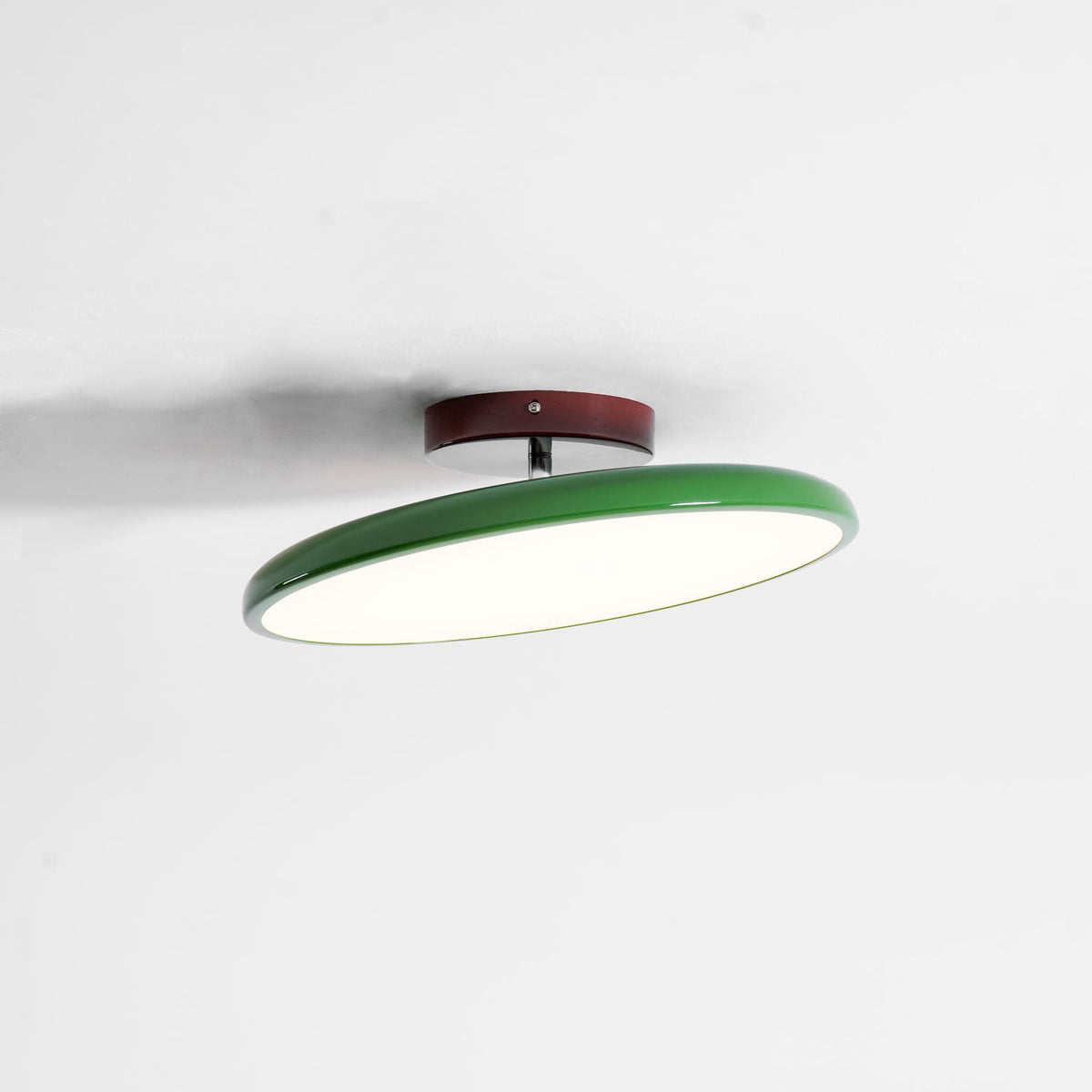 Orbitra | Flush Mount LED Ceiling Light with Swivel Arm, Dimmable Beige or Green Fixture