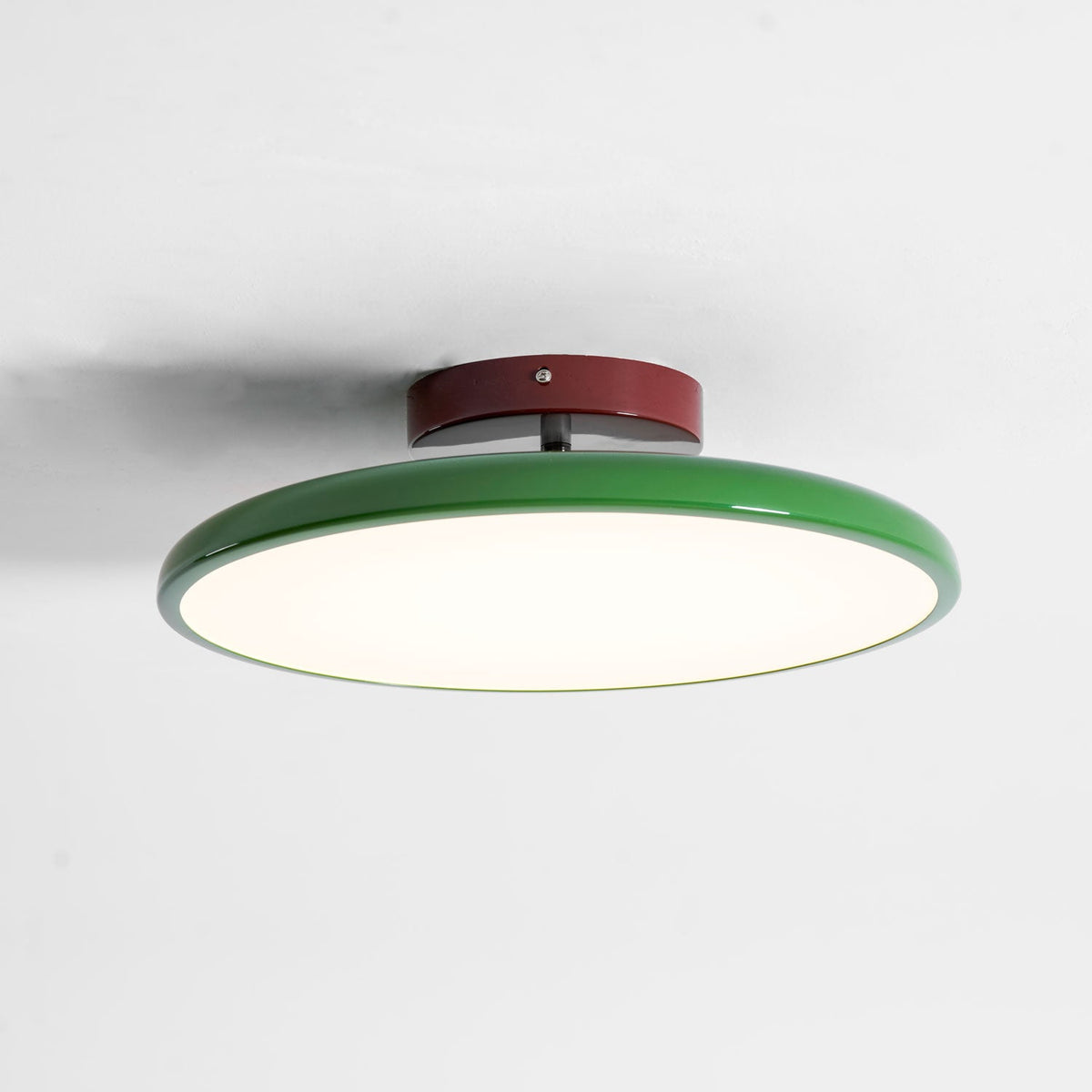Orbitra | Flush Mount LED Ceiling Light with Swivel Arm, Dimmable Beige or Green Fixture