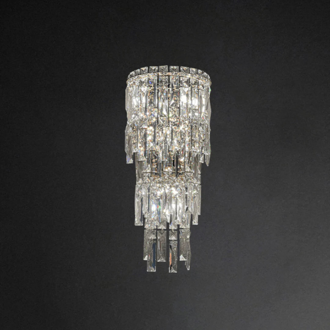 Lámpara de pared Cyra con lluvia de cristal