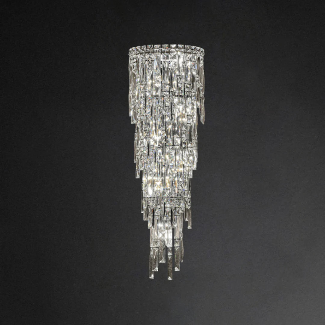 Lámpara de pared Cyra con lluvia de cristal