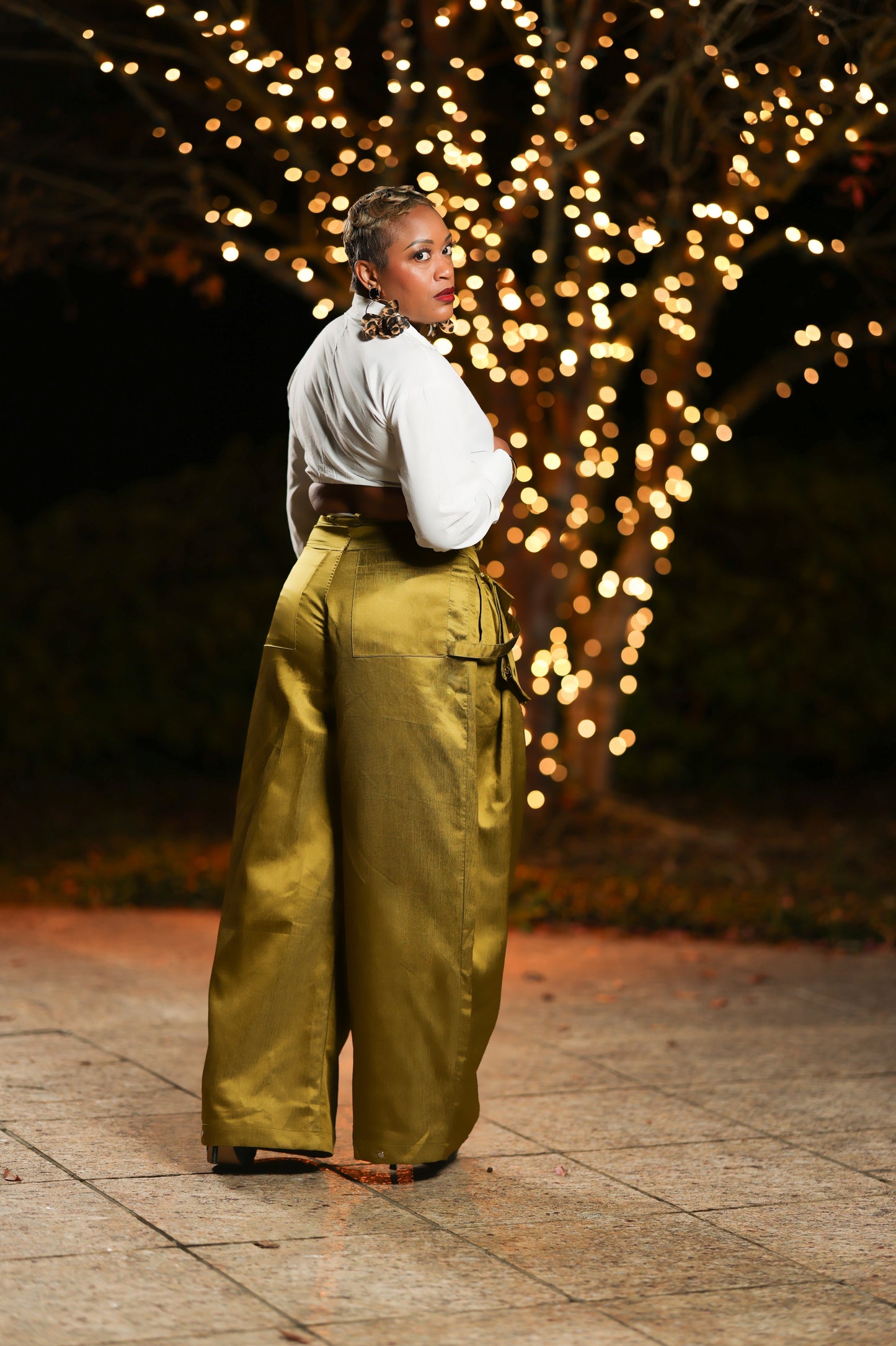 Pantalones cargo de lujo Chartreuse