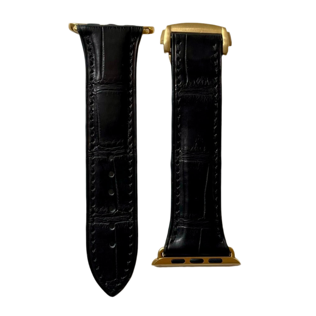 Apple Watch Band, Black Matte Alligator