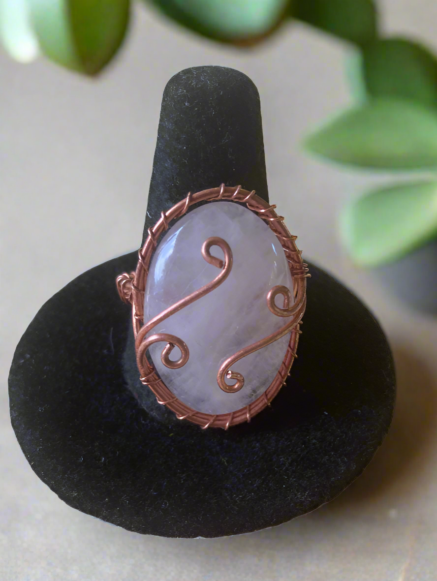 Oval Crystal Rings